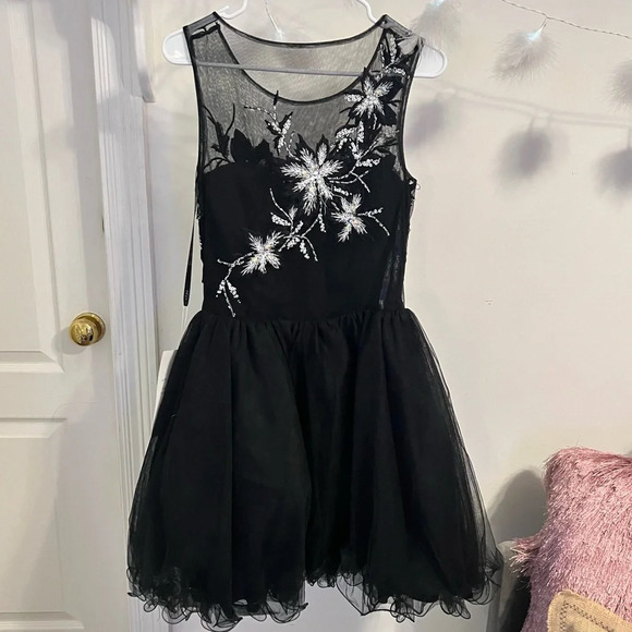 NWT Rachel Allan Sequined Short Dress - Picture 5 of 6